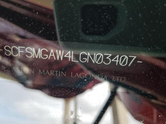 VIN: SCFSMGAW4LGN03407 Aston Martin Vantage 2020